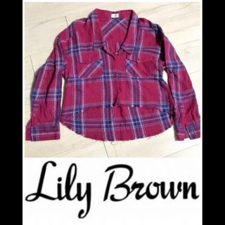 リリーブラウン(Lily Brown)のリリーブラウン♡チェックシャツ(シャツ/ブラウス(長袖/七分))