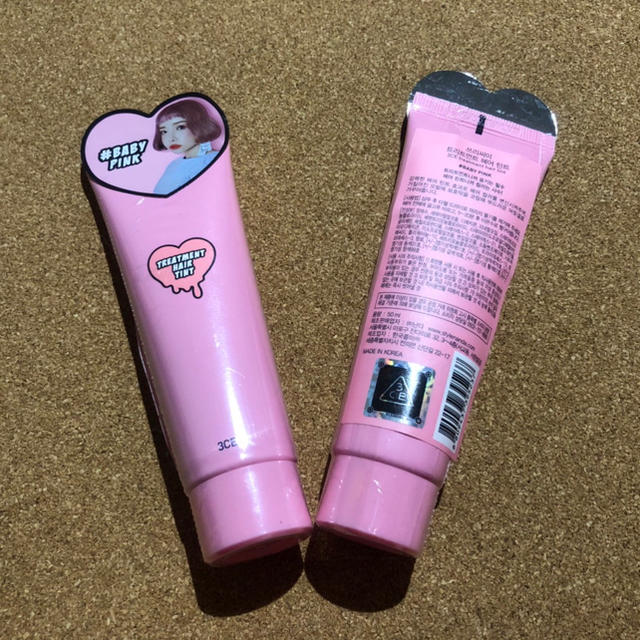 3ce(スリーシーイー)の3CE TREATMENT HAIR TINT ヘアティント ベビーピンク コスメ/美容のヘアケア/スタイリング(カラーリング剤)の商品写真