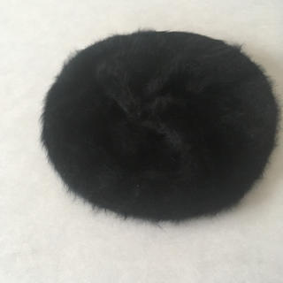 フワフワベレー帽 黒(ハンチング/ベレー帽)