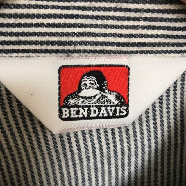 BEN DAVIS(ベンデイビス)の古着 BEN DAVIS USA製 長袖シャツ ヒッコリー柄 0215 メンズのトップス(シャツ)の商品写真