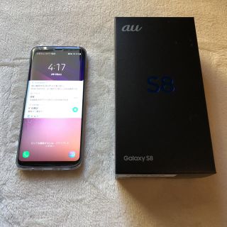 エーユー(au)のGalaxyS8 au simロック解除済み オーキッドグレー(スマートフォン本体)