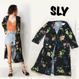 スライ(SLY)のSLY♡NIGHT FLOWER GOWN 花柄ガウン フラワーガウン(カーディガン)