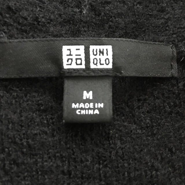 UNIQLO(ユニクロ)のユニクロ フェルトウールロングコート 黒 M レディースのジャケット/アウター(ロングコート)の商品写真