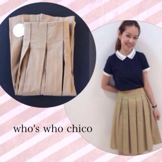 フーズフーチコ(who's who Chico)のフーズフーチコ♡膝丈プリーツスカート(ひざ丈スカート)