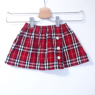赤いチェックのスカート80cm(スカート)