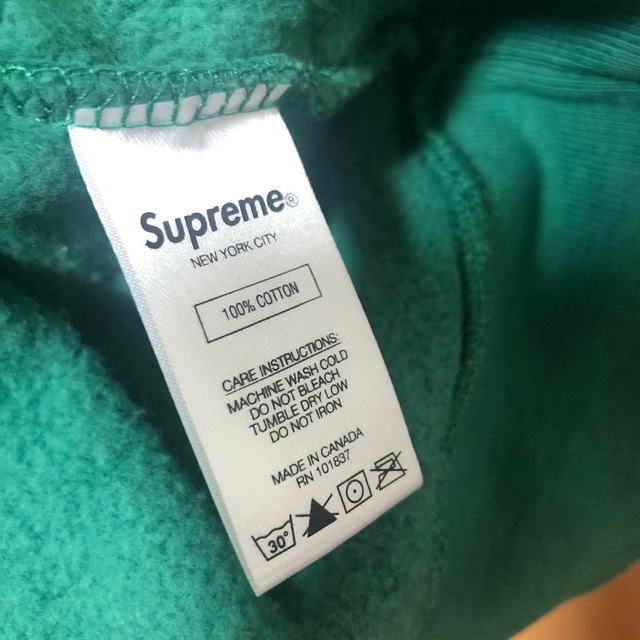 希少緑supreme corner hooded sweatshirt
