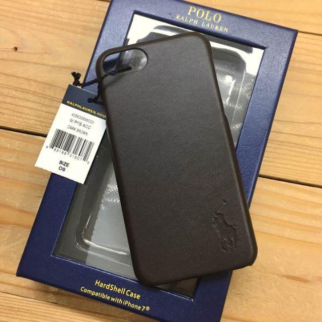 POLO RALPH LAUREN(ポロラルフローレン)の新品【iPhone7】★ラルフ★本革携帯ケース/茶レザー/アイフォン7保護ケース スマホ/家電/カメラのスマホアクセサリー(iPhoneケース)の商品写真