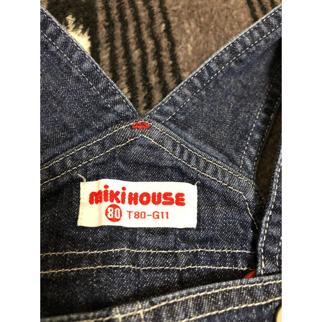 mikihouse(ミキハウス)のミキハウス デニムオーバーオール キッズ/ベビー/マタニティのベビー服(~85cm)(パンツ)の商品写真