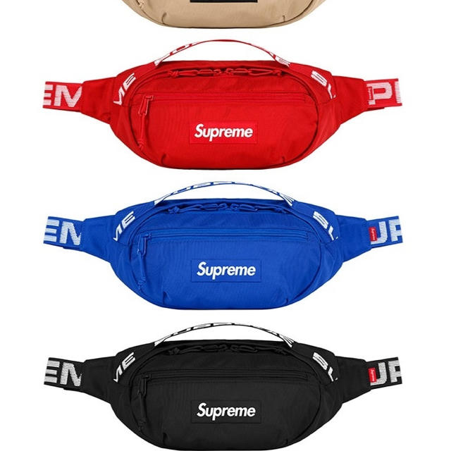 【新品 納品書コピー付】Supreme 18ss Waist Bag 赤