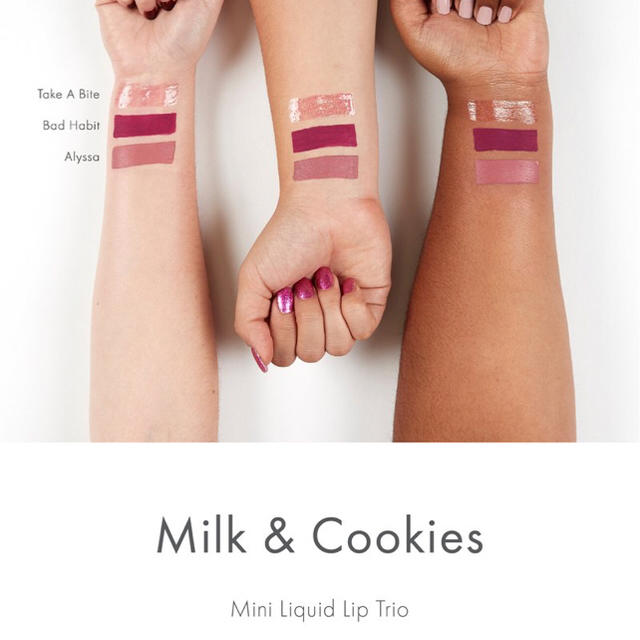 colourpop(カラーポップ)のcolourpop milk and cookies ミニリップトリオ コスメ/美容のベースメイク/化粧品(リップグロス)の商品写真