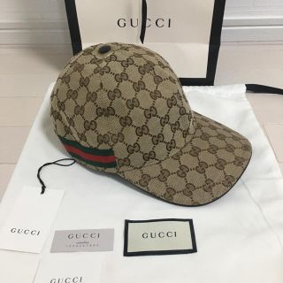 グッチ(Gucci)の【COZY様専用】M(58) グッチ ベースボール キャップ GG ブラウン(キャップ)