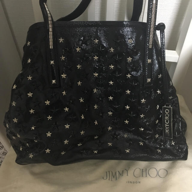 【レア】Jimmy Choo ブラックシルバースタッズ 2wayトート 1