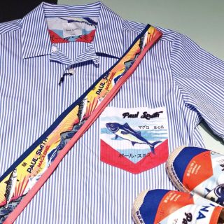 ポールスミス(Paul Smith)のマグロプリント×ストライプシャツ (シャツ)