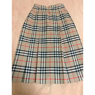 バーバリー(BURBERRY)のバーバリー チェック ボックススカート プリーツスカート(ひざ丈スカート)