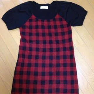 ダブルクローゼット(w closet)のw closetワンピース♡赤チェック柄(ミニワンピース)