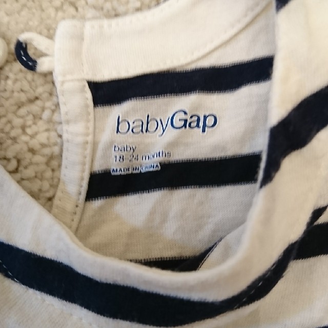 babyGAP(ベビーギャップ)の六花様専用 babygap ベビーギャップ リボン付きボーダーワンピース キッズ/ベビー/マタニティのキッズ服女の子用(90cm~)(ワンピース)の商品写真