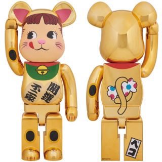 メディコムトイ(MEDICOM TOY)の【即日発送】BE@RBRICK 招き猫 ペコちゃん 金メッキ 1000%(その他)