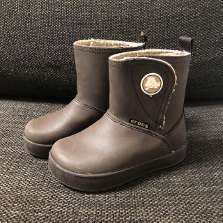 クロックス(crocs)のcrocs ボア キッズブーツ C9 16.5cm ブラウン 長靴(ブーツ)