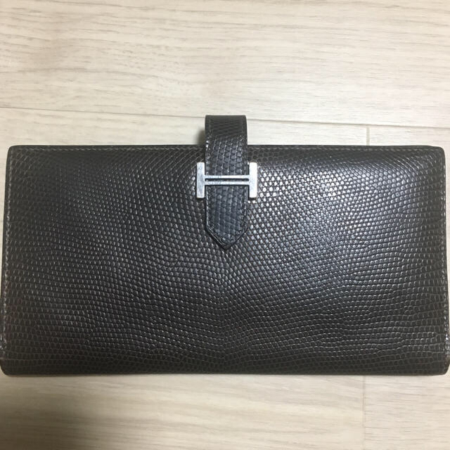輝く高品質な - Hermes エルメス財布 hironbo 希少のリザード べ