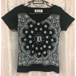 ダイア(d.i.a)のd.i.a. ペイズリー柄 黒Tシャツ(Tシャツ(半袖/袖なし))