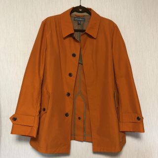 Eddie Bauer エディバウアー ステンカラーコート オレンジ メンズ