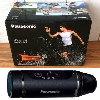 パナソニック(Panasonic)の★ほぼ新品★ 実働1時間未満 パナソニック ウェアラブルカメラ HX-A1H-K(ビデオカメラ)