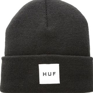 ハフ(HUF)の【新品】 HUF ニット帽 （HUF Box Logo Beanie）ブラック(ニット帽/ビーニー)