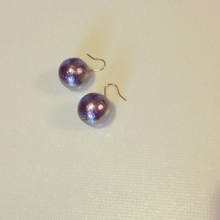 cotton pearls: Grey(ピアス)