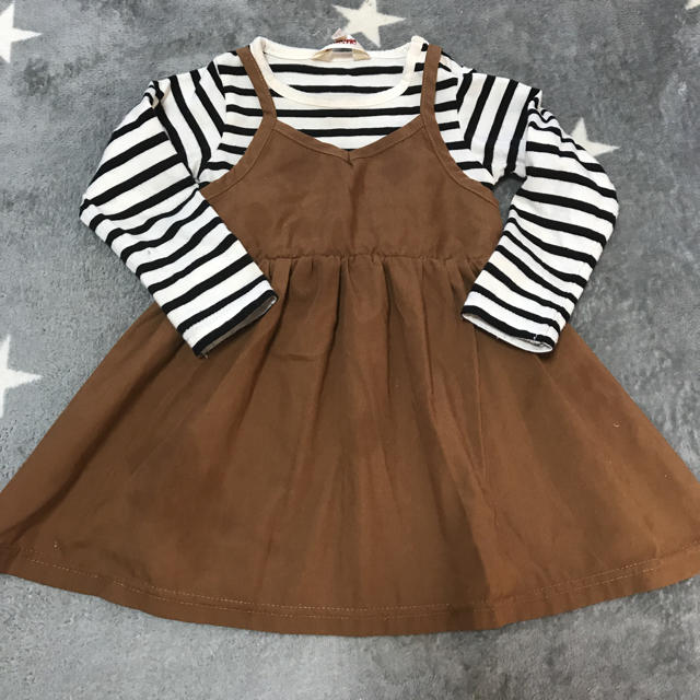 1枚でお洒落なワンピース キッズ/ベビー/マタニティのキッズ服女の子用(90cm~)(ワンピース)の商品写真