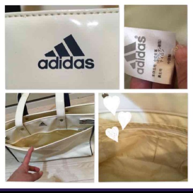 adidas(アディダス)のアディダスエナメル白 トートバック値下げ レディースのバッグ(トートバッグ)の商品写真