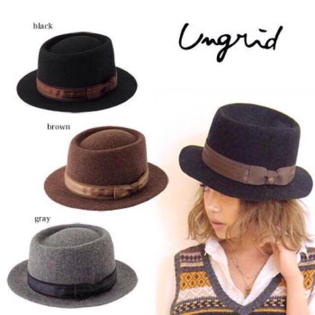 Ungrid(アングリッド)のUngrid☆ウールカンカンHAT レディースの帽子(ハット)の商品写真