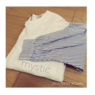 ミスティック(mystic)のmystic ストライプトップス(カットソー(長袖/七分))