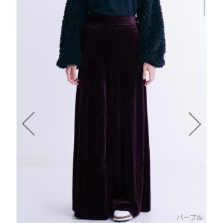 ザラ(ZARA)の新品 merlot ベロアストライプパンツ(カジュアルパンツ)