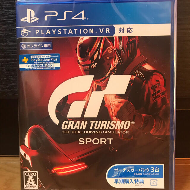 PlayStation4(プレイステーション4)のPS4ソフト グランツーリスモSPORT 新品 未開封 エンタメ/ホビーのゲームソフト/ゲーム機本体(家庭用ゲームソフト)の商品写真