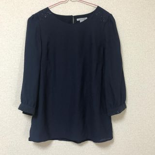 エイチアンドエム(H&M)のラインストーン付きカットソー(カットソー(長袖/七分))