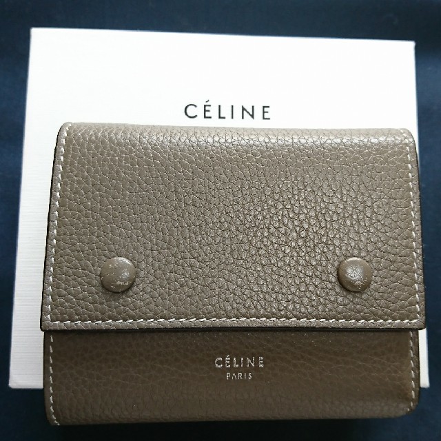 CELINE 三ツ折財布 バイカラー