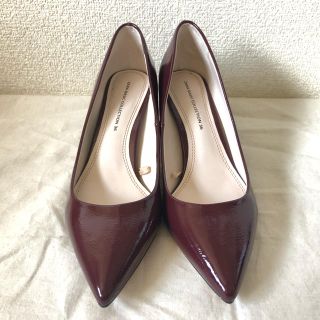 ザラ(ZARA)のZARA ザラ エナメル パンプス36 チャンキーヒール(ハイヒール/パンプス)