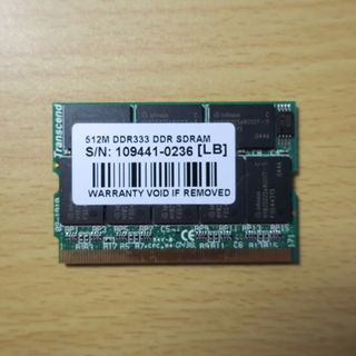 トランセンド(Transcend)のトランセンド DDR SDRAM 512MB ノートPC増設メモリーモジュール(PCパーツ)