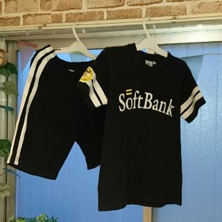 ソフトバンク(Softbank)のSoftBankホークス男児上下セット130♪(Tシャツ/カットソー)