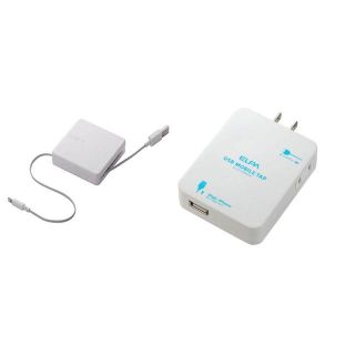 エルパ(ELPA)の☆新品未使用☆AC電源USBモバイルタップ＋Lightningケーブル セット♪(バッテリー/充電器)