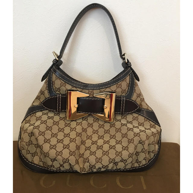 最終値下げ 美品 グッチ GUCCI - Gucci リボンの可愛いハンドバッグ