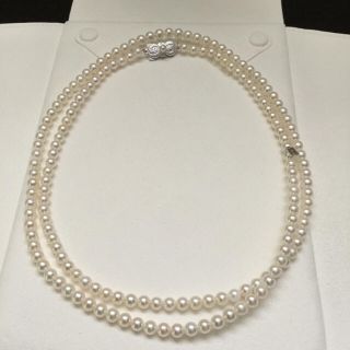 ミキモト(MIKIMOTO)の【のりちゃん様専用】ミキモト小粒パールネックレス ロング 5-5.5mm86cm(ネックレス)