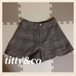 ティティアンドコー(titty&co)のtitty&co チェックパンツ(ショートパンツ)