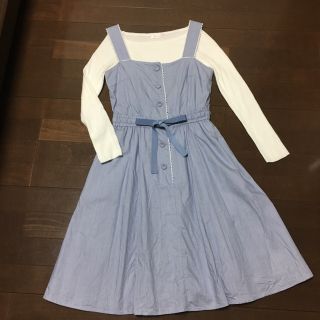 ジルバイジルスチュアート(JILL by JILLSTUART)のデニム色ワンピ(ひざ丈ワンピース)