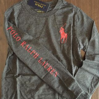 ラルフローレン(Ralph Lauren)の【新品☆130㎝】ラルフローレン ロンT チャコールグレー (Tシャツ/カットソー)