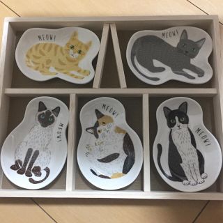 猫柄小鉢５点セット(食器)