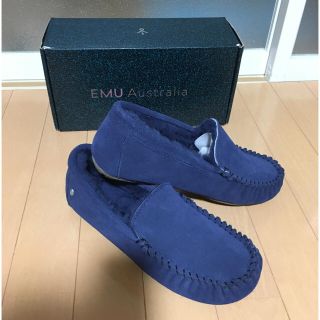 EMU - EMU エミュ 27センチ スリッポン モカシンダークネイビー箱付き