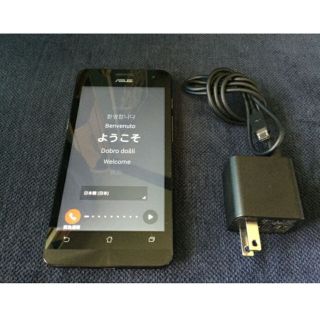 エイスース(ASUS)のSIMフリーASUS zenfone5 16GB A500KL本体 黒 MVMO(スマートフォン本体)