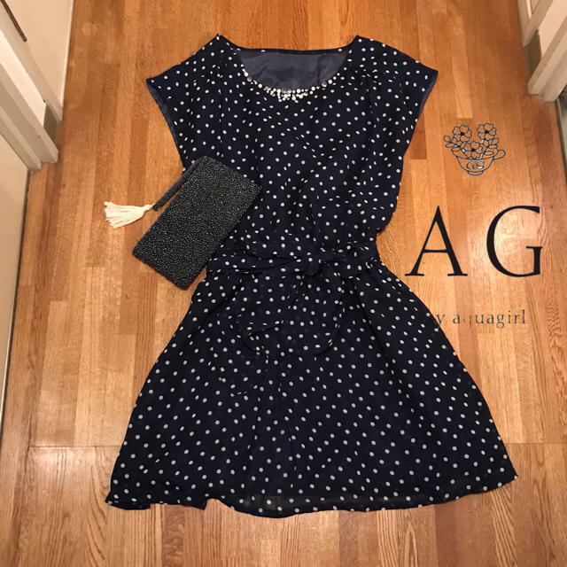 AG by aquagirl(エージーバイアクアガール)のAGbyaquagirl✴︎ドット柄ワンピース レディースのワンピース(ひざ丈ワンピース)の商品写真