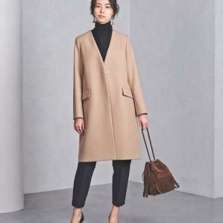 ユナイテッドアローズ(UNITED ARROWS)の★なっちゃん様専用 UWSC Ｖネック ノーカラーコート(チェスターコート)